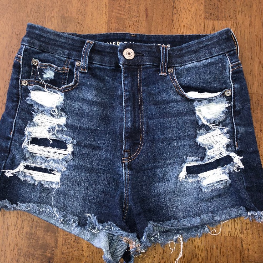 Distressed Denim Shorts